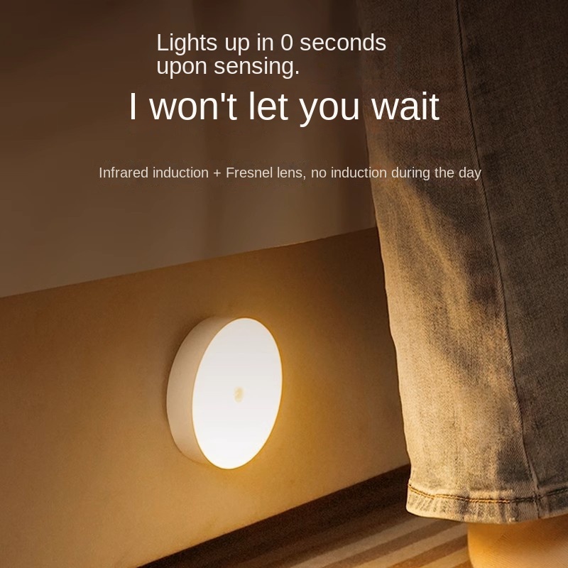Smart LED Motion Sensor Night Light with Wireless Charging and Magnetic Base, Bedside Lamp for Bedroom, Cabinet, Home Use - Image 3