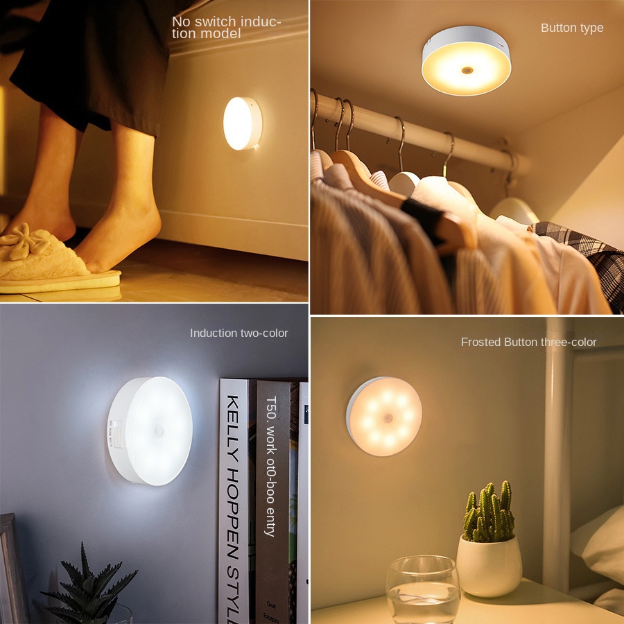 Smart LED Motion Sensor Night Light with Wireless Charging and Magnetic Base, Bedside Lamp for Bedroom, Cabinet, Home Use - Image 5